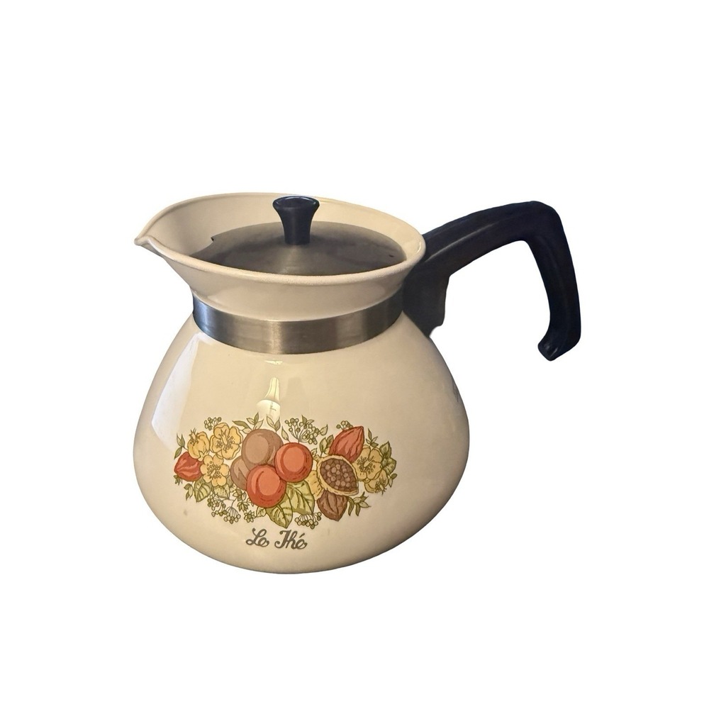 Corning Ware Teapot w/Lid 6cups 'Le The'‎ P-104-8 Black Handle
